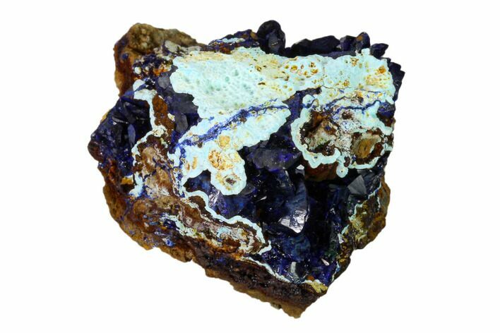 Azurite Crystals with Malachite & Chrysocolla - Laos #162579